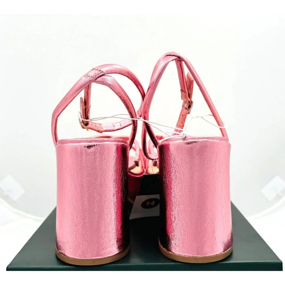 Wild Fable Heels Womens 14 Pink Memory Foam Strappy Block Platform NIB